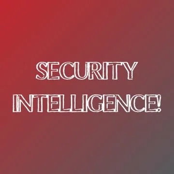 Conceptual hand writing showing Security Intelligence. Business photo text Stock Illustration