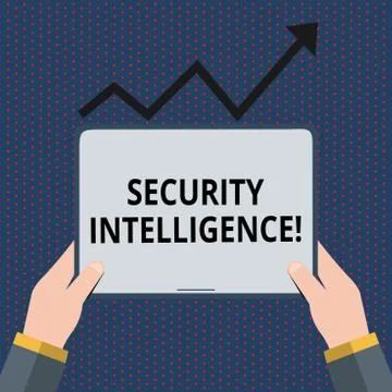Conceptual hand writing showing Security Intelligence. Business photo showcasing 스톡 일러스트