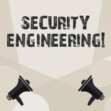 Conceptual hand writing showing Security Engineering. Business photo showcasing Stockillustratie