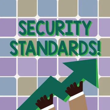 Conceptual hand writing showing Security Standards. Business photo showcasing Stock Illustration