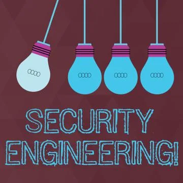 Conceptual hand writing showing Security Engineering. Business photo text focus 스톡 일러스트