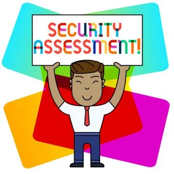 Conceptual hand writing showing Security Assessment. Business photo showcasing Stock Illustration