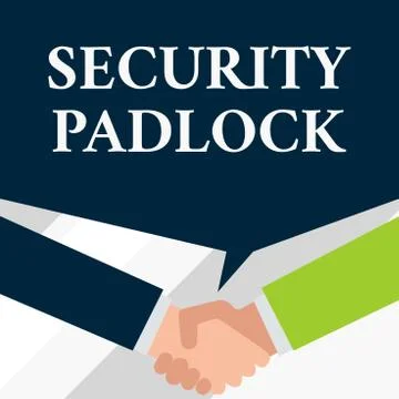 Conceptual hand writing showing Security Padlock. Business photo showcasing Stock Illustration