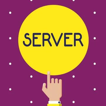 Conceptual hand writing showing Server. Business photo showcasing computer Illustrazione stock