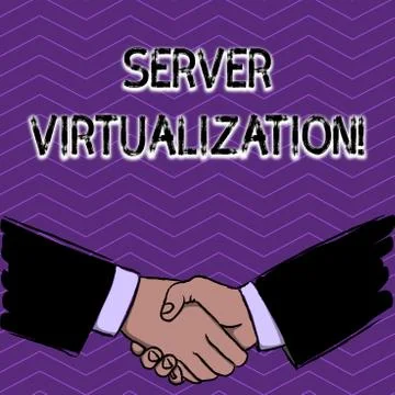 Conceptual hand writing showing Server Virtualization. Business photo text allow Stock Illustration