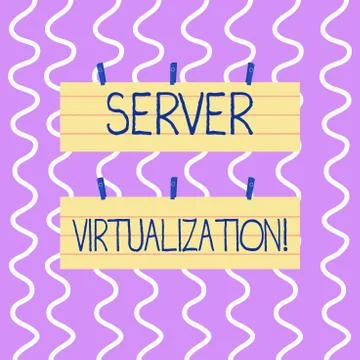 Conceptual hand writing showing Server Virtualization. Business photo showcasing Stock Illustration