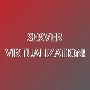 Conceptual hand writing showing Server Virtualization. Business photo text allow Stock Illustration