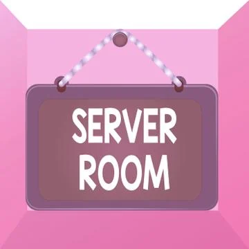 Conceptual hand writing showing Server Room. Business photo text a room used to 库存插图