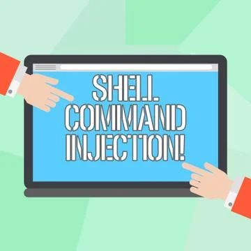 Conceptual hand writing showing Shell Comanalysisd Injection. Business photo 스톡 일러스트