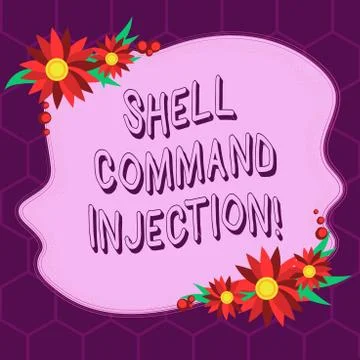 Conceptual hand writing showing Shell Comanalysisd Injection. Business photo 스톡 일러스트