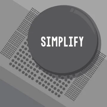 Conceptual hand writing showing Simplify. Business photo showcasing make 스톡 일러스트