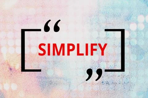 Conceptual hand writing showing Simplify. Business photo text make something Stockillustratie