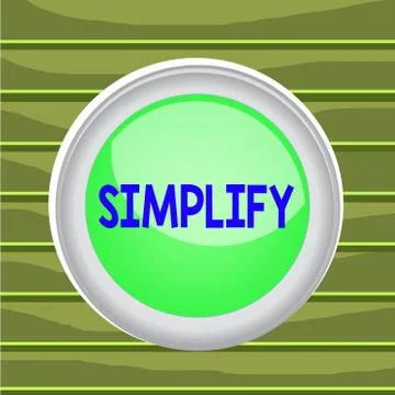 Conceptual hand writing showing Simplify. Business photo showcasing make Stockillustratie