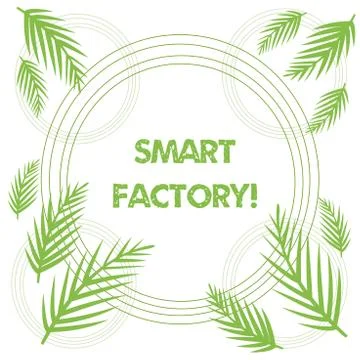 Conceptual hand writing showing Smart Factory. Business photo showcasing A Stock Illustration