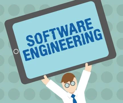 Conceptual hand writing showing Software Engineering. Business photo text Stockillustratie