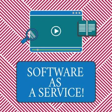 Conceptual hand writing showing Software As A Service. Business photo text イラスト素材