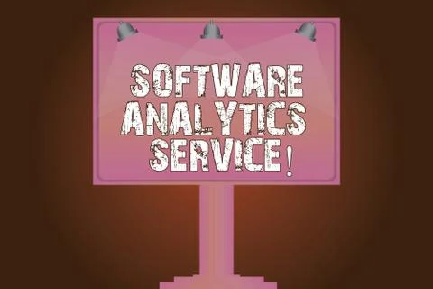 Conceptual hand writing showing Software Analytics Service. Business photo text Illustrazione stock