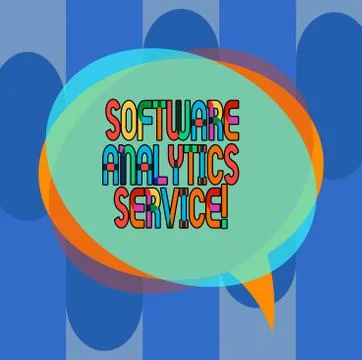 Conceptual hand writing showing Software Analytics Service. Business photo Illustrazione stock
