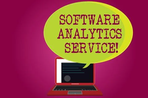 Conceptual hand writing showing Software Analytics Service. Business photo text Stock-Illustration