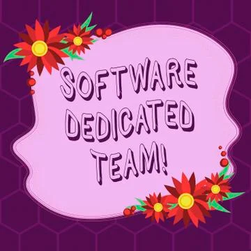 Conceptual hand writing showing Software Dedicated Team. Business photo Ilustração Stock