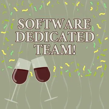 Conceptual hand writing showing Software Dedicated Team. Business photo text Stock Illustration