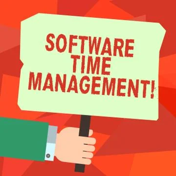 Conceptual hand writing showing Software Time Management. Business photo text Ilustración de archivo