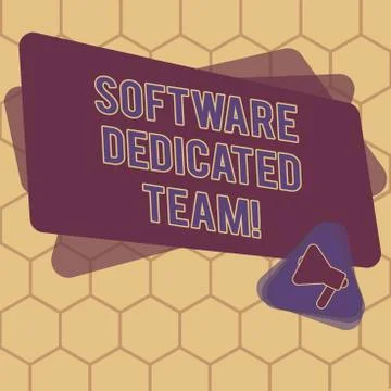 Conceptual hand writing showing Software Dedicated Team. Business photo text Stock Illustration