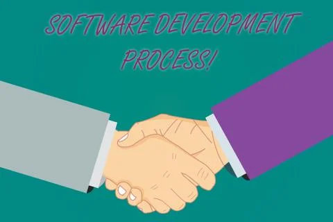 Conceptual hand writing showing Software Development Process. Business photo Stock Illustration