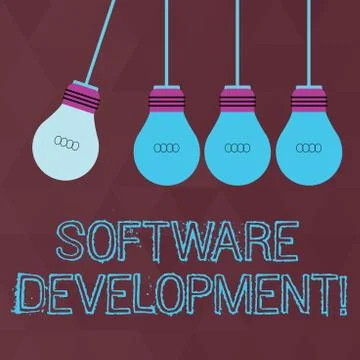 Conceptual hand writing showing Software Development. Business photo text Stock-Illustration