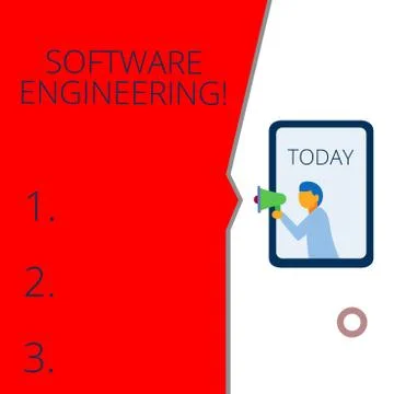 Conceptual hand writing showing Software Engineering. Business photo text Stock Illustration