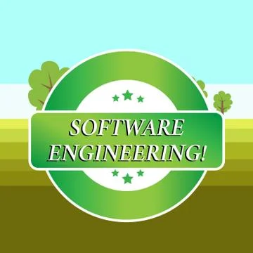 Conceptual hand writing showing Software Engineering. Business photo showcasing Stock Illustration