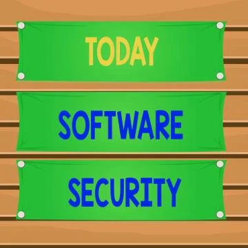 Conceptual hand writing showing Software Security. Business photo text 库存插图