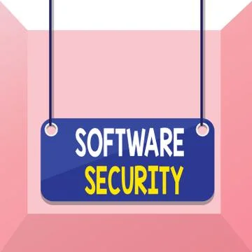 Conceptual hand writing showing Software Security. Business photo showcasing イラスト素材