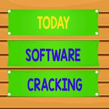 Conceptual hand writing showing Software Cracking. Business photo text Illustrazione stock