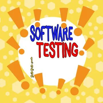 Conceptual hand writing showing Software Testing. Business photo showcasing 스톡 일러스트