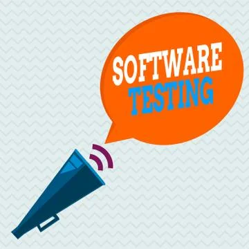 Conceptual hand writing showing Software Testing. Business photo showcasing Stock Illustration