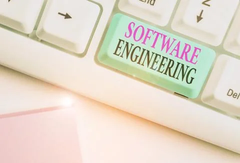 Conceptual hand writing showing Software Engineering. Business photo showcasing Stock Photos