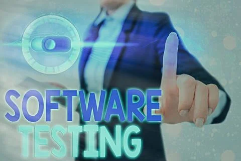 Conceptual hand writing showing Software Testing. Business photo showcasing Stock Photos