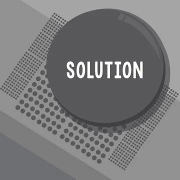 Conceptual hand writing showing Solution. Business photo showcasing means of Stockillustratie