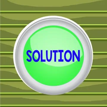 Conceptual hand writing showing Solution. Business photo showcasing a means of Stock Illustration