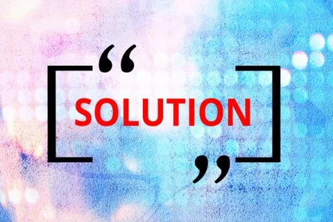 Conceptual hand writing showing Solution. Business photo text a means of solving 스톡 일러스트