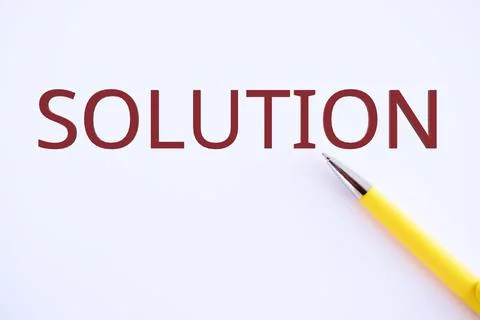 Conceptual hand writing showing SOLUTION: Business concept for Alternative or Stock Photos