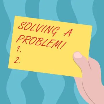 Conceptual hand writing showing Solving A Problem. Business photo text include Illustrazione stock