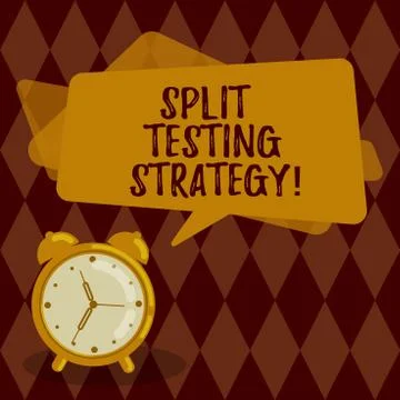 Conceptual hand writing showing Split Testing Strategy. Business photo 스톡 일러스트