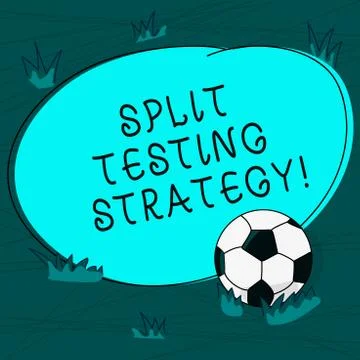 Conceptual hand writing showing Split Testing Strategy. Business photo text 스톡 일러스트