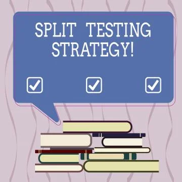Conceptual hand writing showing Split Testing Strategy. Business photo text Stock Illustration