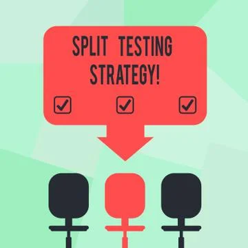 Conceptual hand writing showing Split Testing Strategy. Business photo text Stock Illustration