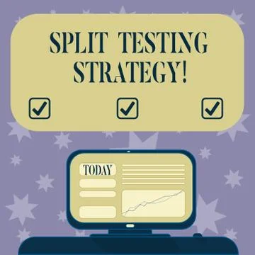 Conceptual hand writing showing Split Testing Strategy. Business photo text Stock Illustration
