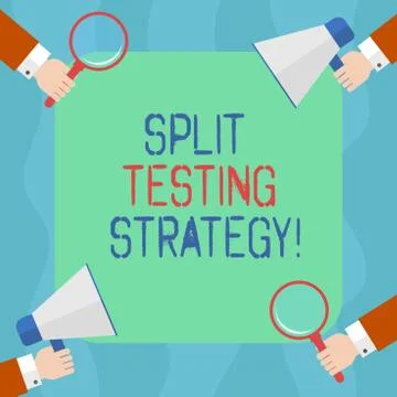 Conceptual hand writing showing Split Testing Strategy. Business photo text Stock Illustration
