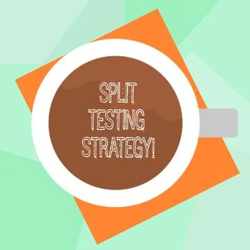 Conceptual hand writing showing Split Testing Strategy. Business photo text 스톡 일러스트
